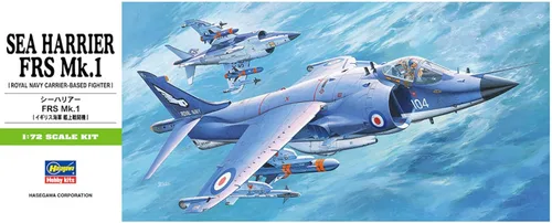 Vista 3 de Hasegawa 1:72 Escala Sea Harrier FRS MK.1 Modelo Kit