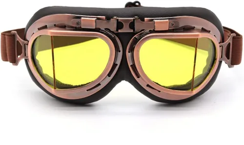 Vista 11 de kucehiup Gafas de aviador vintage para motocicleta