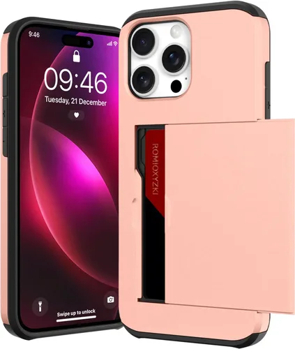 Vista 21 de ZIYE Funda tipo cartera para iPhone 16 Plus con tarjetero, antiarañazos de doble capa con bolsillo oculto, funda a prueba de golpes compatible