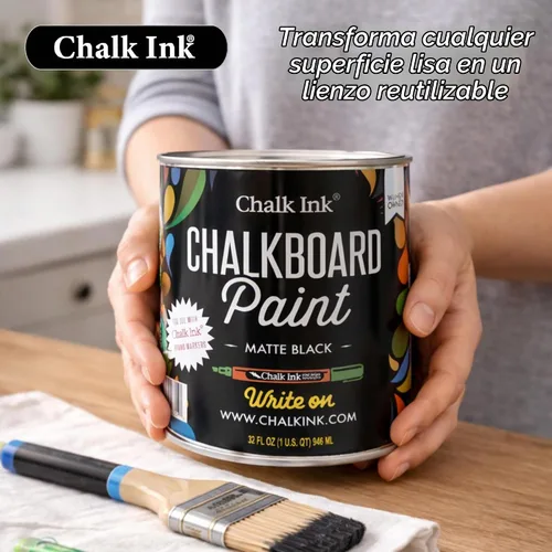 Vista 3 de Chalk Ink Pintura de tiza - Pintura de pizarra prémium para paredes, madera
