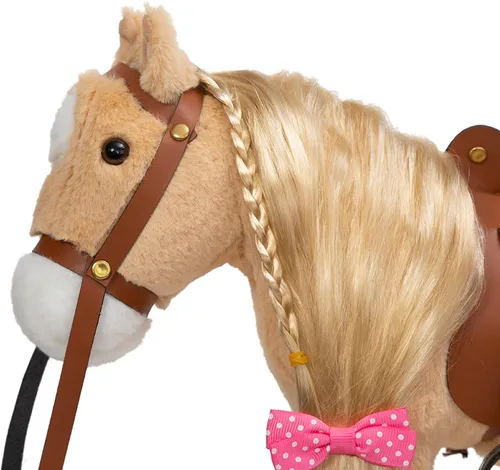 Vista 7 de HollyHOME Caballo Palomino de Peluche Animal Bonito Poni Juguete de Peluche Juego de Simulación Caballo 11 pulgadas Beige