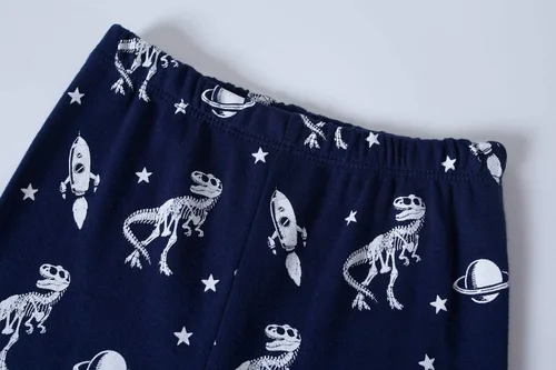 Vista 6 de Dolphin&Fish Pijamas de algodón para niños, conjunto de pantalones cortos de verano para niños, ropa de dormir