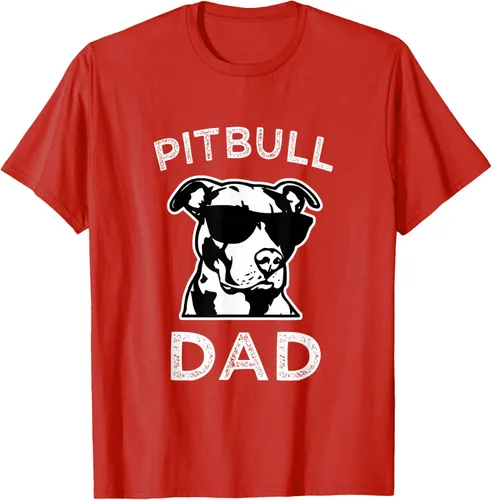 Vista 24 de Camiseta para hombre con diseño de Pitbull Dad Pit Bull Dog para hombre, Negro
