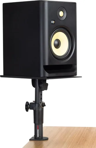 Vista 8 de Gator Frameworks Soporte de escritorio con abrazadera para monitor de estudio y altavoz con superficie acolchada de espuma EVA, ángulo ajustable