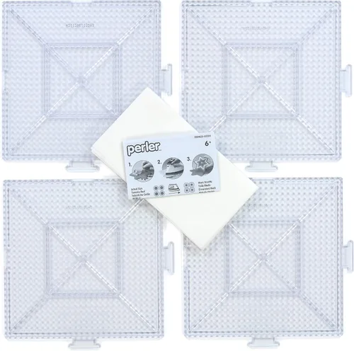 Vista 3 de Perler Beads Tablero de clavijas cuadrado grande para manualidades infantiles, 4