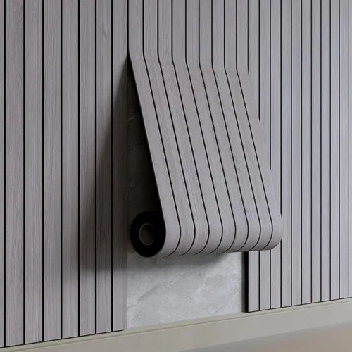 Vista 8 de YU LI 3DH Panel de Pared con Listones de PVC para Despegar y Pegar 118"x15.75" Autoadhesivo Panel de Papel Tapiz Grueso de Imitación Grano de Madera
