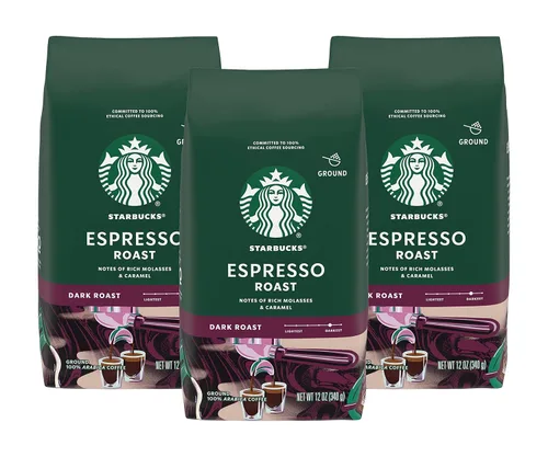 Vista 31 de Starbucks Café de tierra asado oscuro asado francés, bolsa de 28 onzas Café molido 100% arábigo; tostado francés tostado oscuro; 1 bolsa, 28 onzas