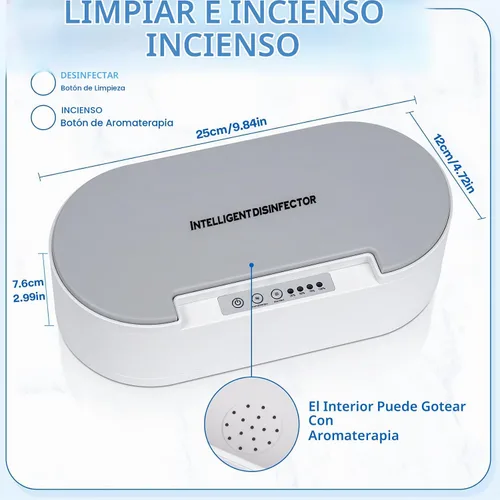 Vista 5 de Caja de limpieza de uñas, con carga USB portátil de luz azul