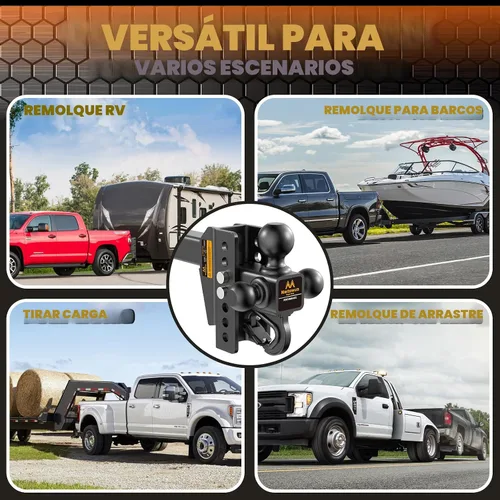 Vista 7 de Enganche de remolque ajustable - Enganche de caída para receptor