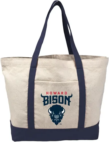 Vista 283 de Campus Lab Bolsa de lona con logotipo primario colegiado con bolsillo externo, bolsa de hombro reutilizable para ir de compras, playa Águilas A&m