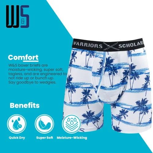 Vista 4 de Warriors & Scholars Mens Boxer Briefs Boxer Briefs for Men Pack of 6 Mens Boxer Briefs Underwear Boys Boxer Briefs