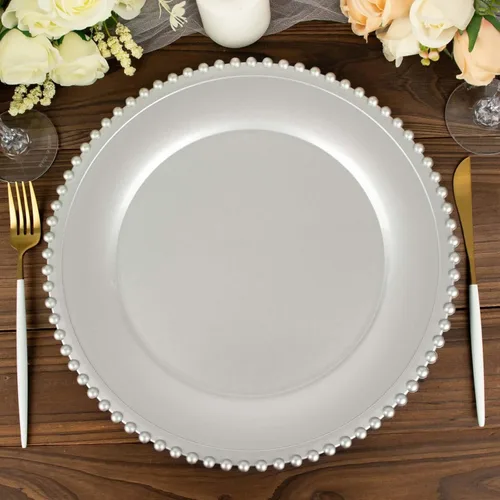 Vista 42 de Efavormart - Paquete de 10 platos de postre de plástico transparente rubor con borde de cuentas, platos redondos desechables para ensalada, 8