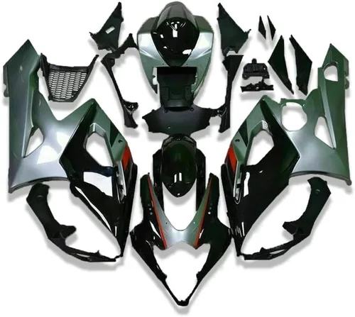 Vista 18 de YTL - Carenado completo negro brillante para Suzuki 2005-2006 GSXR 1000