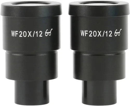 Vista 4 de Kit de accesorios para microscopio, 2 unids/par WF20X 25X, lente de 1.181 in de diámetro, accesorios de microscopio para zoom binocular, microscopio