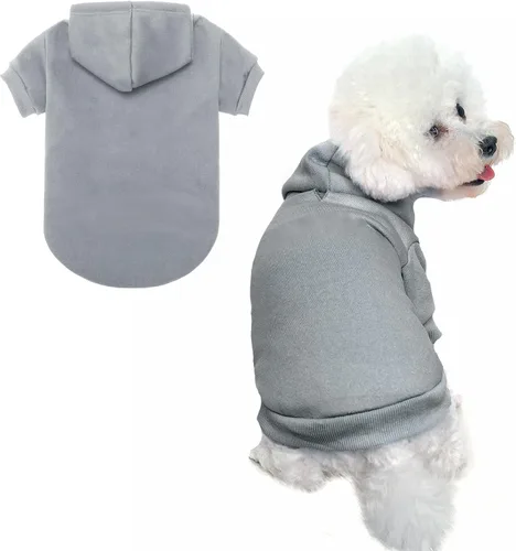 Vista 37 de BINGPET - Sudaderas con capucha de seguridad para perros, suéter para cachorros, abrigos para perros para clima frío, suéter con capucha abrigado
