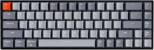 Vista 4 de Keychron Teclado mecánico inalámbrico K6 Bluetooth 5.1 con interruptor marrón Keychron K Pro, retroiluminación LED, batería recargable, teclado