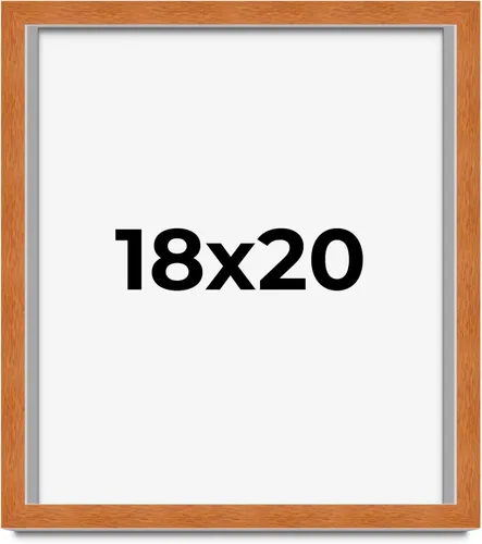 Vista 285 de Marco de 3 x 3 pulgadas de madera maciza de nuez y miel marrón con plexiglás acrílico UV, respaldo de tablero de espuma y accesorios para colgar