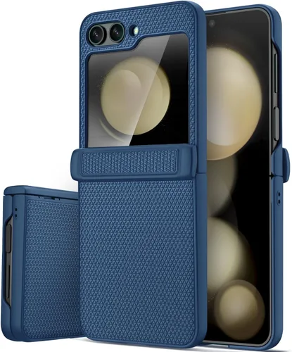 Vista 12 de Vihibii - Funda para Samsung Galaxy Z Flip 5 con protección de bisagra, 2023, color negro Protector de pantalla exterior HD, delgado y elegante