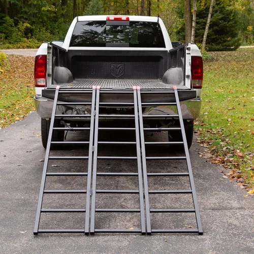 Vista 4 de Black Widow Rampa ATV Multiplegable Acero 1,000 lb Capacidad para Camiones y Remolques Truck ramps for four-wheelers, quads, UTV, pickup loading