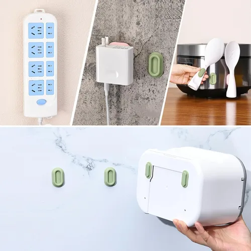Vista 5 de XYOFUN Soporte magnético para control remoto de pared, 4 unidades, organizador autoadhesivo sin taladros para aire acondicionado y controles remotos