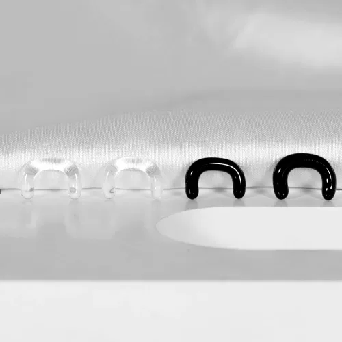 Vista 7 de 2 retenedores de cristal para el tabique de 16G, 14G, 12G, 10G, 8G, invisibles, en forma de U, con juntas tóricas, hipoalergénicos para el trabajo