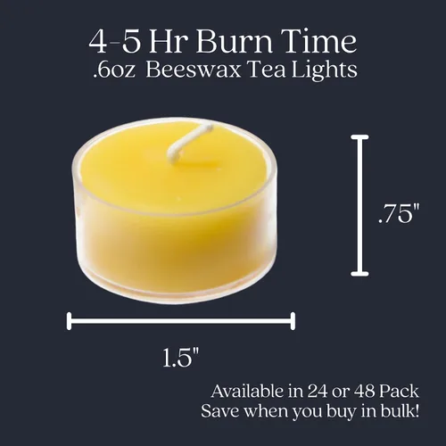 Vista 3 de Bluecorn Beeswax, velas 100 % cera de abeja, color marfil 100% Pure Natural Bees Wax, Unscented, Paraffin & Soy Free, 5 Hour Burn Time, Made in