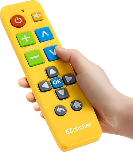 Vista 10 de EZclicker Control remoto universal de TV con botón grande (negro) Simple fácil de usar, ideal para personas mayores, funciona con las principales