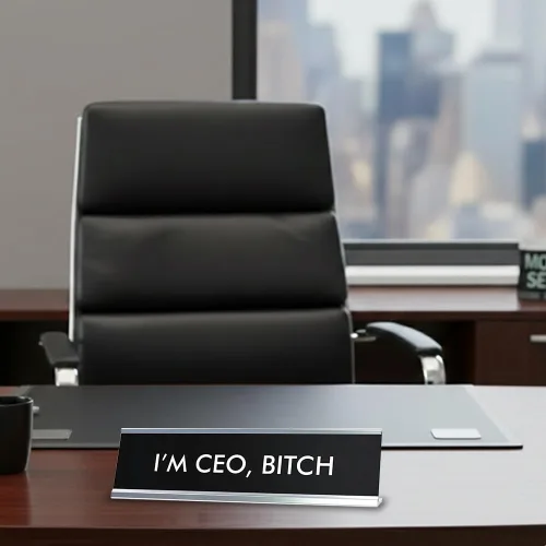 Vista 7 de Signs ByLITA Letrero de escritorio con texto en inglés "I'M CEO, BITCH