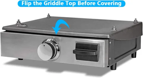 Vista 2 de iCOVER - Cubierta de parrilla de 17 pulgadas, resistente al agua, 600D, de lona de poliéster 600D, fundas diseñadas para Blackstone