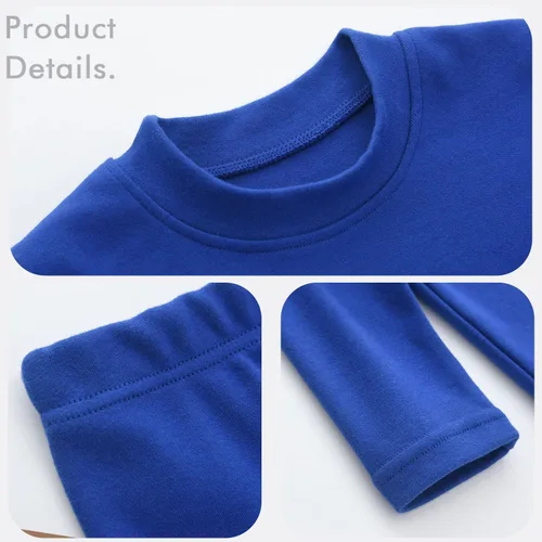 Vista 8 de Conjunto de ropa interior térmica para niños y niñas, pijamas largos para niños, 3-7 años