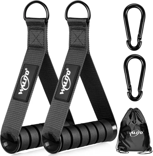 Vista 13 de Manijas de Ejercicio WALITO, Reemplazo de Accesorios de Cable para Equipo de Gimnasio en Casa, Sistema de Poleas, Pilates, Bandas de Resistencia
