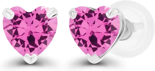 Vista 20 de Aretes de plata de ley 925 maciza chapados en oro de 0.197 in con piedra natal genuina para mujer, aretes de tuerca con piedras preciosas Amatista