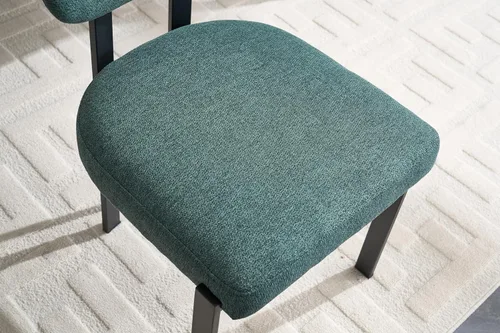 Vista 9 de Modern Dining Room Chairs Set of 2, Mid-Century Upholstered Kitchen Dining Chairs with Metal Legs, Table & Seating Chair Sets for Dining Room,Green