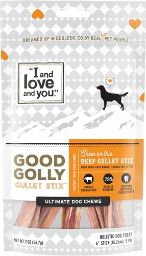 Vista 9 de I AND LOVE AND YOU Free Ranger Bully Stix Trenzados - Carne de Res - Alternativa al cuero crudo, un solo ingrediente, carne de res de pastoreo libre
