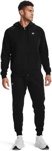 Vista 3 de Under Armour Rival - Sudadera de vellón para hombre con capucha y cierre con cremallera completa