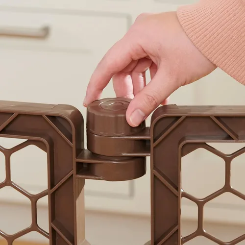 Vista 8 de Regalo - Puerta ajustable de plástico de 192 pulgadas para bebés y patio de juegos con puerta, marca galardonada, 2 en 1, kit de bonificación