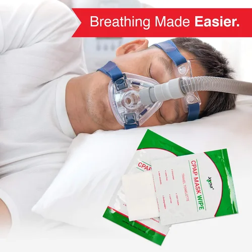 Vista 5 de Paquete de 40 toallas de limpieza para mascarilla CPAP de viaje, 40 toallitas en total (1 toallita por paquete), sin perfume, 100% algodón, sin