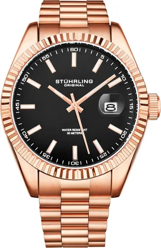 Vista 5 de Stuhrling Original Symphony Regent Coronet Reloj de pulsera de acero inoxidable para hombre