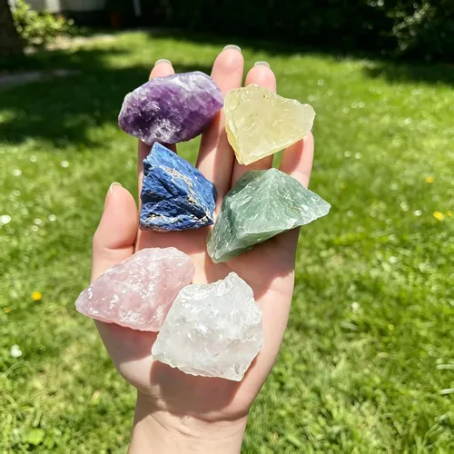 Vista 3 de Piedras curativas de cristal curativo, piedras preciosas para cabbing, corte de pulir, envolver alambre de pulido, curación de reiki, joyería