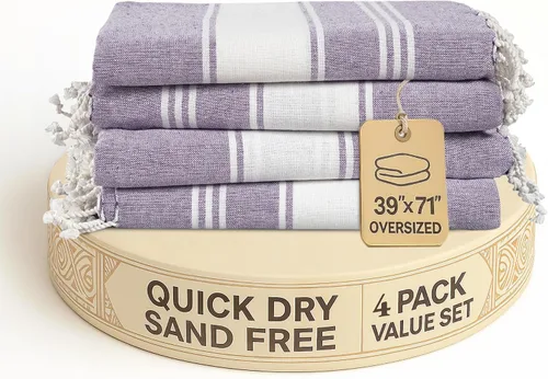 Vista 14 de LANE LINEN Toalla de Playa, Paquete de 2 Toallas de Playa de Gran Tamaño, 39"x71", Toallas de Piscina de Secado Rápido para Adultos, Absorbentes a