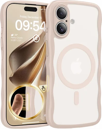 Vista 47 de TAURI Funda para iPhone 16 para mujeres y niñas, con control de cámara, [compatible con Masafe], funda Wave para iPhone 16 de 6.1 pulgadas