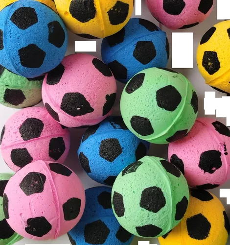 Vista 3 de YnFag Pelotas de fútbol de espuma para gatos de interior Pelotas de gato (fútbol 12)