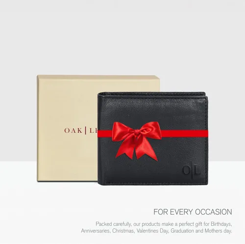 Vista 44 de Carteras RFID delgadas para hombres - Cartera de bolsillo frontal de piel genuina