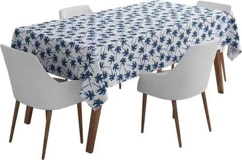 Vista 35 de Mantel cuadrado para interiores y exteriores de 58 x 58 pulgadas, mantel cuadrado impermeable para mesa de patio, manteles de primavera/verano