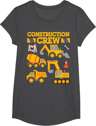 Vista 46 de Construction Crew Worker Excavator - Camiseta para niños y niñas Negro