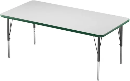 Vista 19 de Correll - Mesa rectangular de 24 x 36 pulgadas, mesa de actividades superior de borrado en seco, altura ajustable (19 a 29), laminado de alta