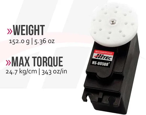 Vista 5 de Hitec 31805S HS-805BB Mega Giant Scale 2BB Servo