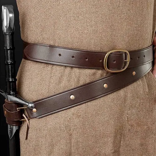 Vista 2 de Parche ocular de pirata medieval steampink con hebilla ajustable remache máscara de ojos renacentista asesino para cosplay
