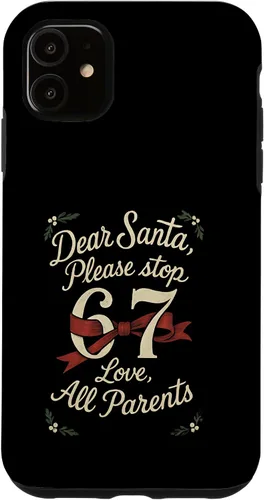 Vista 8 de Dear Santa 67 Funny Christmas Six Seven 6-7 Parents Case for iPhone XR