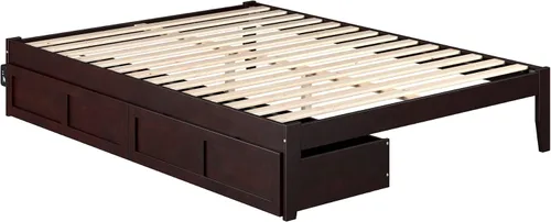 Vista 7 de AFI, Colorado - Cama de plataforma Queen con 2 cajones de almacenamiento, color espresso